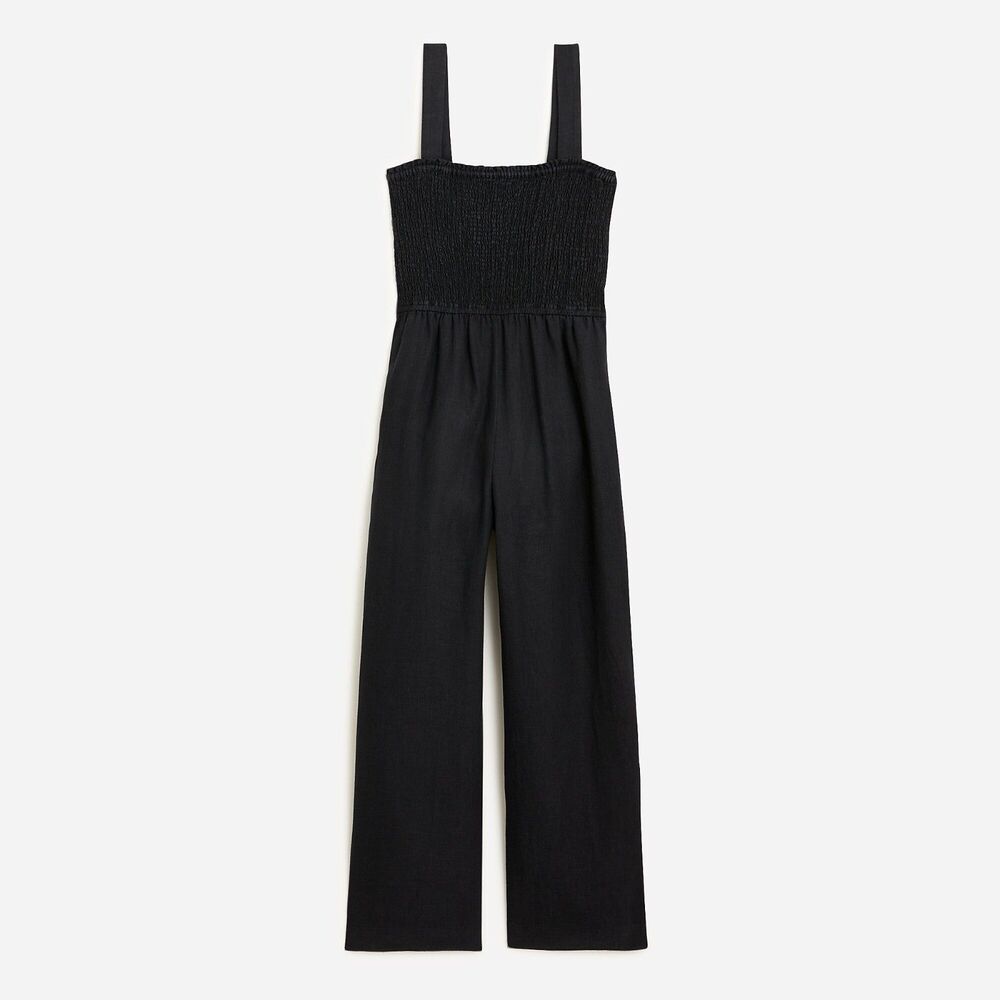 J.Crew Black 100% Linen Jumpsuit - Size Small